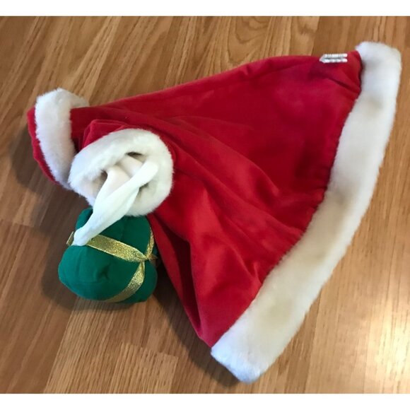 Santa Suit Dog Costume With Gift Accessory Size Small Red White Green - Picture 3 of 9